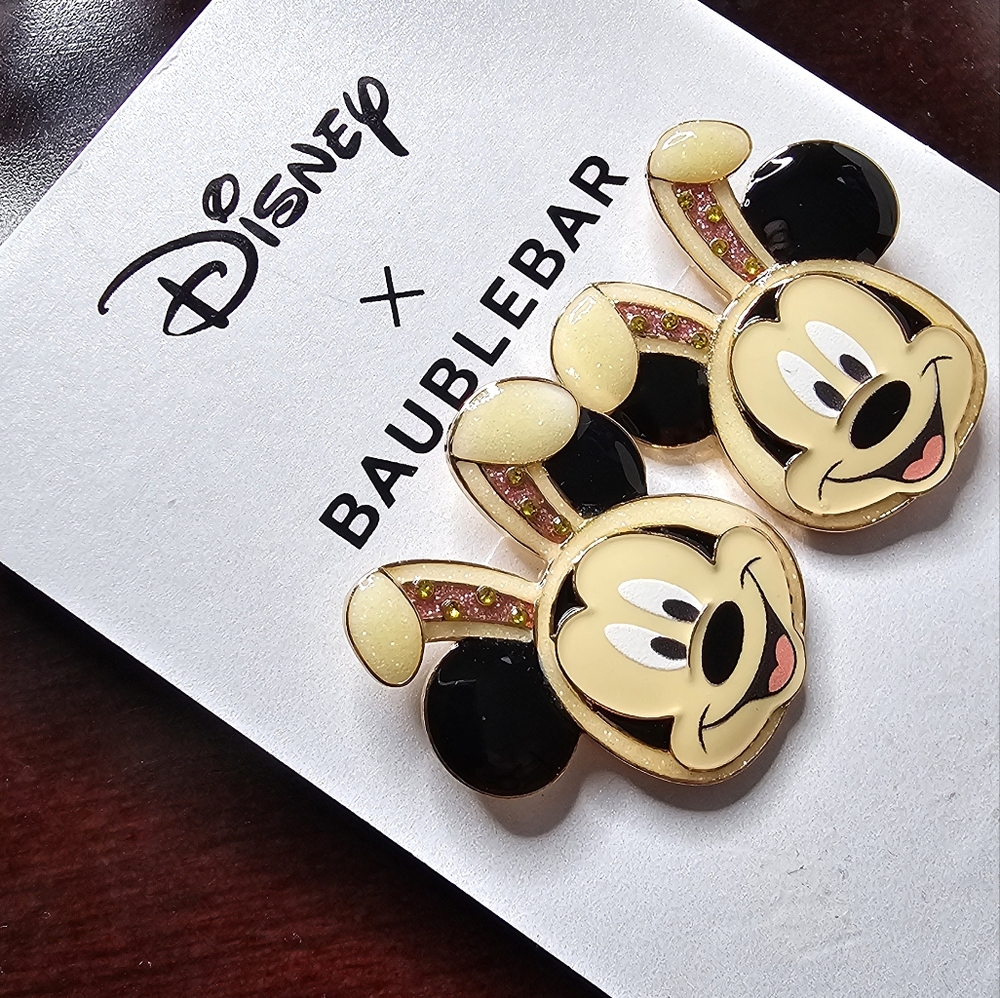 Disney x Baublebar Mickey Mouse with Bunny Ears Earrings New - Picture 4 of 4
